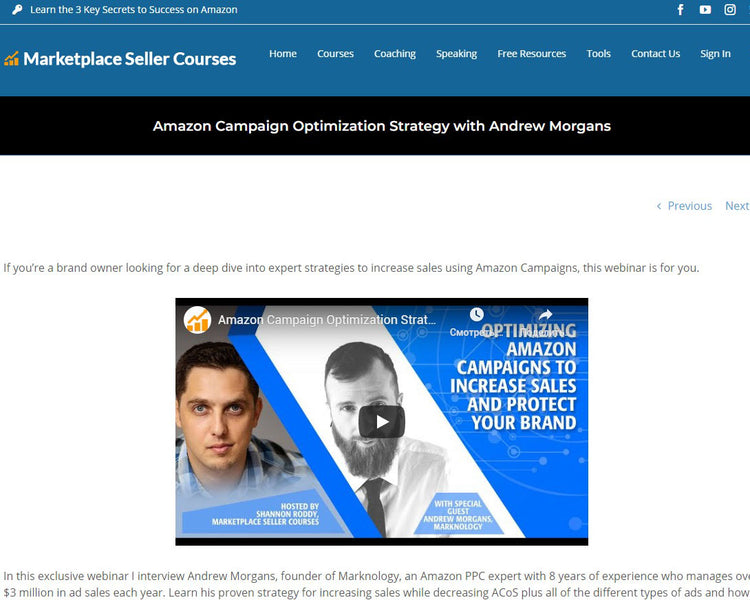 Marketplace Seller Courses
